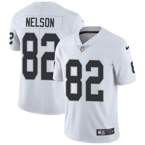 Nike Raiders #82 Jordy Nelson White Men's Stitched NFL Vapor Untouchable Limited Jersey - Click Image to Close
